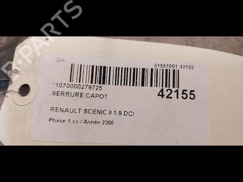 Used Hood lock Hood lock RENAULT SCÉNIC II (JM0/1_) 1.9 dCi (125 hp) 9619767 9619767