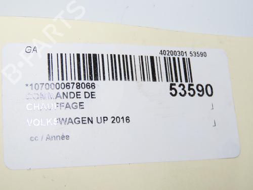 Klimabedienteil für VW UP! (121, 122, BL1, BL2, BL3, 123) 1.0 (60 hp) 31692743