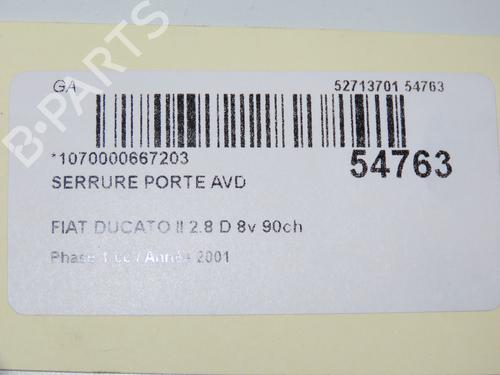 Højre fortil lås FIAT DUCATO Bus (230_) 2.8 D (87 hp) 32253904