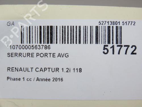 Used Front left lock RENAULT CAPTUR I (J5_, H5_) 1.2 TCe 120 (118 hp) 26381269