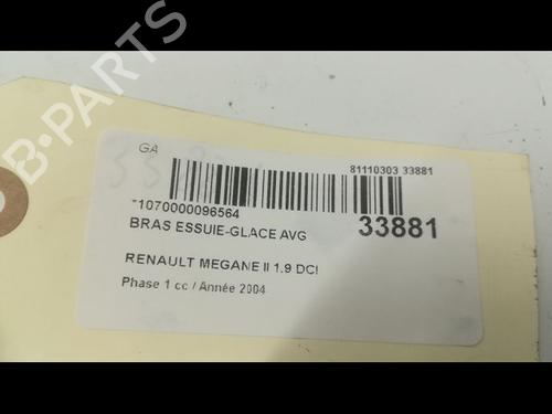 Used Front windshield wiper arm RENAULT MEGANE II Estate (KM0/1_) 1.9 dCi (KMRG, KM1G, KM0G, KM2C) (120 hp) 14881250