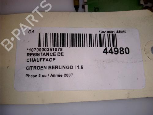 Varmeblæsermodstand CITROËN BERLINGO / BERLINGO FIRST Box Body/MPV (M_) 1.6 HDI 75 (MB9HW) (75 hp) 11824933