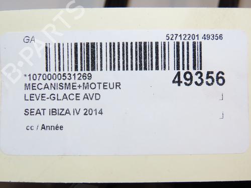 Used Front right window mechanism SEAT IBIZA IV (6J5, 6P1) 1.2 TSI (105 hp) 18953675