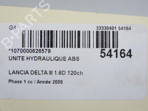 Used ABS pump ABS pump LANCIA DELTA III (844_) 1.6 D Multijet (844.AXC11, 844.AXC1A) (120 hp) 33279261 33279261