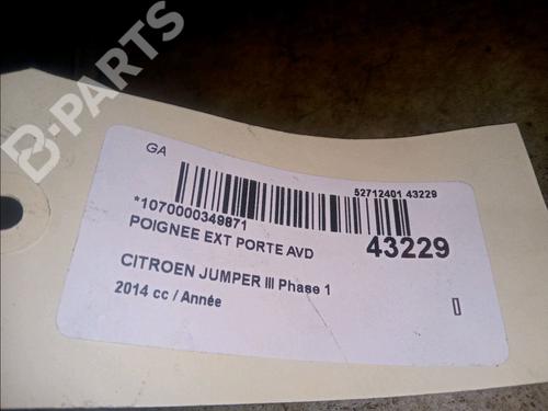 Front right exterior door handle CITROËN JUMPER II Van 2.2 HDi 130 | BP10053307C129 