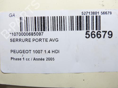 Front left lock PEUGEOT 1007 (KM_) 1.4 HDi | BP32253911C98 