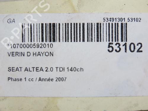 Tailgate lift support SEAT ALTEA (5P1) 2.0 TDI 16V | BP28969304C138 