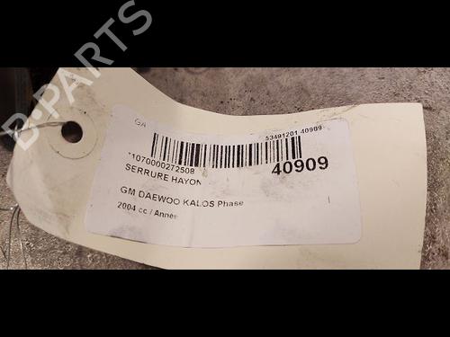 Used Tailgate lock DAEWOO KALOS (KLAS) 1.2 (72 hp) 9612797