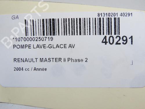Used Washer pump Washer pump RENAULT MASTER II Van (FD) 2.5 dCi 120 (FD0M, FD0U, FD0W, FD2M, FD2W, FD3M, FD3U,... (115 hp) 34408938 34408938