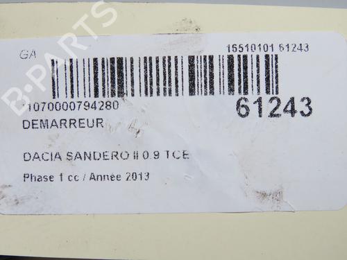 Starter DACIA SANDERO II TCe 90 (B8M1, B8MA, B8AC) | BP40240991M8 - Image 7