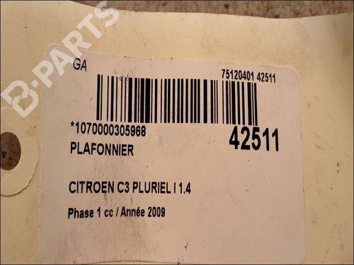 Interior roof light CITROËN C3 Pluriel (HB_) 1.4 HDi | BP9617034I8 