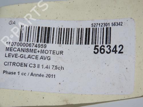 Used Front left window mechanism CITROËN C3 II (SC_) 1.4 (73 hp) 32511472