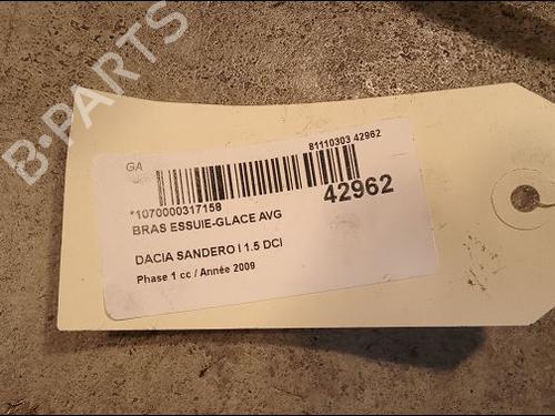 Used Front windshield wiper arm DACIA SANDERO 1.5 dCi (86 hp) 14881311