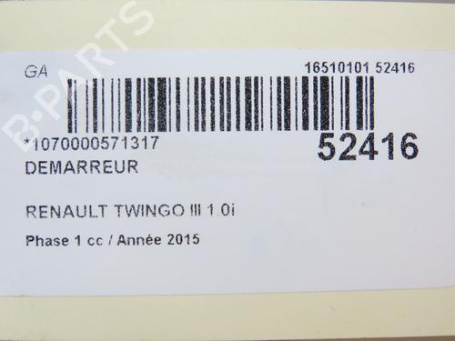 Startmotor RENAULT TWINGO III (BCM_, BCA_) 1.0 SCe 70 | BP28967008M8 