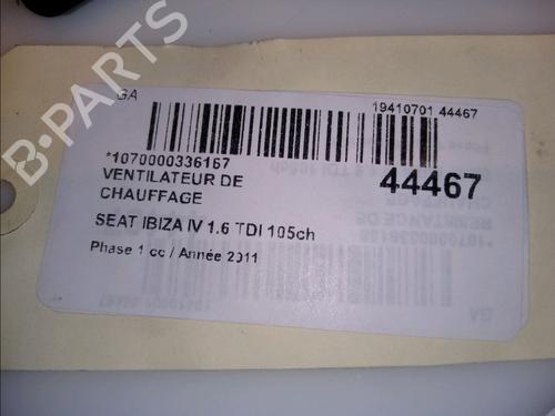 Used Heater blower motor SEAT IBIZA IV (6J5, 6P1) 1.6 TDI (105 hp) 11099542