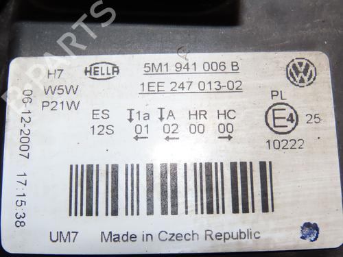 Right headlight VW GOLF PLUS V (5M1, 521) 1.9 TDI | BP28832505C29 