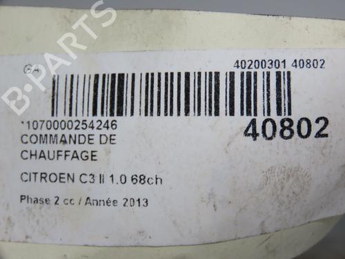 AC-Styringsenhed/Manøvreenhed CITROËN C3 II (SC_) 1.0 VTi 68 (68 hp) 9610960