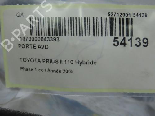 Right front door TOYOTA PRIUS Liftback (_W2_) 1.5 Hybrid (NHW2_) | BP29150982C3 