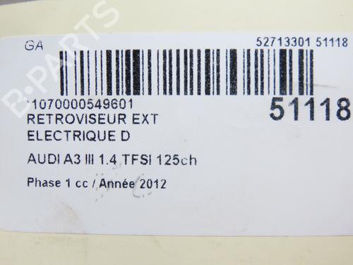 right-mirror-audi-a3-8v1-8vk-2012-2013-2014-2015-2016-2017-2018-2019-2020-26404407 main image