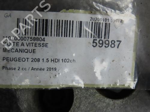 Used Gearbox Gearbox PEUGEOT 208 I (CA_, CC_) 1.5 BlueHDI 100 (102 hp) 40554230 40554230