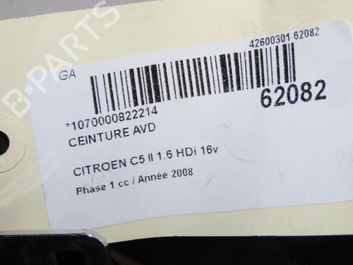 Front right seatbelt CITROËN C5 III (RD_) 1.6 HDi 110 (RD9HZC) | BP40437895I25 - Image 5