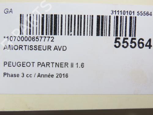 Right front shock absorber PEUGEOT PARTNER Tepee 1.6 BlueHDi 100 | BP31120304M17 