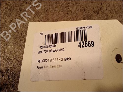 Advarselskontakt PEUGEOT 807 (EB_) 2.2 HDi (128 hp) 9616754