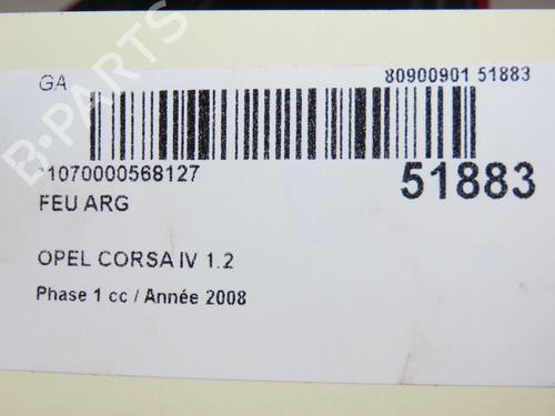 Used Left taillight OPEL CORSA D (S07) 1.2 (L08, L68) (80 hp) 23125118