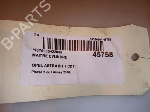 Used Brake master cylinder OPEL ASTRA H GTC (A04) 1.7 CDTI (L08) (110 hp) 12116858