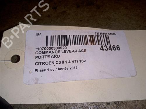 Used Right rear window switch Right rear window switch CITROËN C3 II (SC_) 1.4 VTi 95 (95 hp) 9830713 9830713