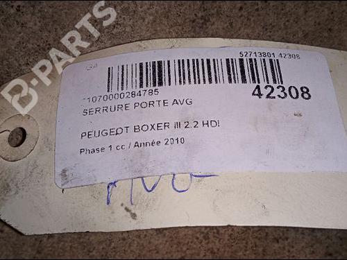 Front left lock PEUGEOT BOXER Van 2.2 HDi 100 | BP9614700C98