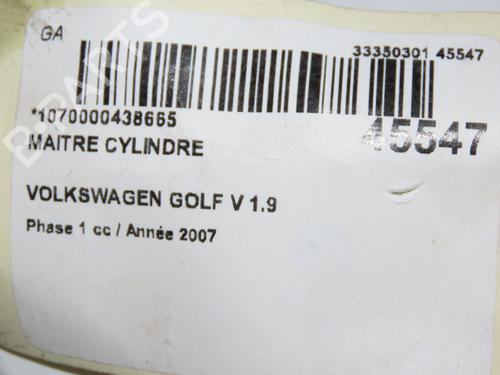 Used Brake master cylinder Brake master cylinder VW GOLF V (1K1) 1.9 TDI (90 hp) 12954314 12954314