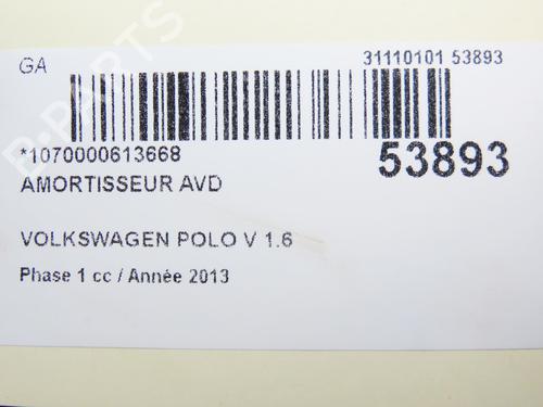 Right front shock absorber VW POLO V (6R1, 6C1) 1.6 TDI | BP28801588M17 