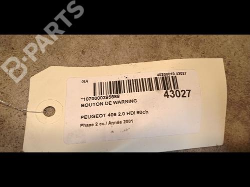 Warning switch PEUGEOT 406 (8B) 2.0 HDI 90 | BP9616070I22 