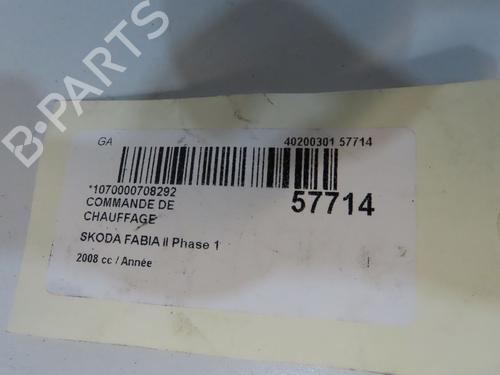 Climate control SKODA FABIA II (542) 1.4 TDI | BP39756464I5 - Image 4