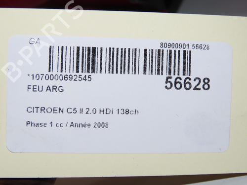 Venstre baglygte CITROËN C5 III (RD_) 2.0 HDi (RDRHD8, RDRHDJ, RDRHR8, RDRHRJ) (136 hp) 31242617