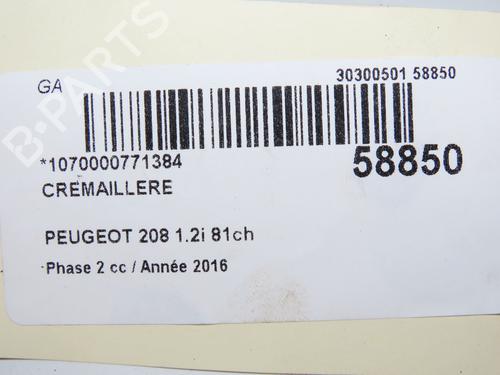 Used Steering rack Steering rack PEUGEOT 208 I (CA_, CC_) 1.2 VTI 82 (82 hp) 40050813 40050813