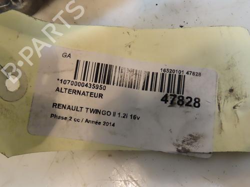 Used Alternator RENAULT TWINGO II (CN0_) 1.2 16V (CN04, CN0B) (75 hp) 16586339