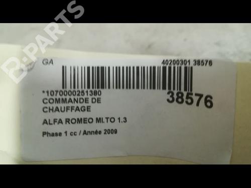 Climate control ALFA ROMEO MITO (955_) 1.3 MultiJet (955AXH1B, 955AXT1A) | BP9609843I5 