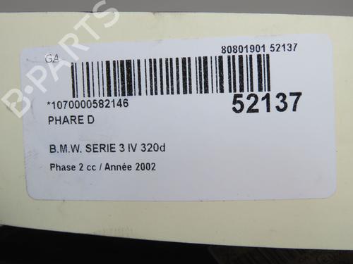 Used Right headlight Right headlight BMW 3 (E46) 320 d (136 hp) 36495663 36495663
