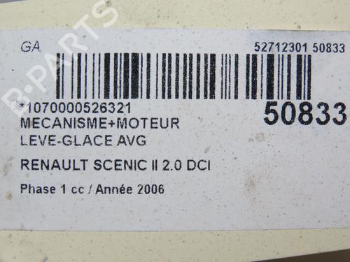 Used Front left window mechanism RENAULT SCÉNIC II (JM0/1_) 2.0 dCi (JM1K) (150 hp) 28831162