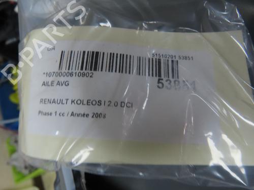 Left front fenders RENAULT KOLEOS I (HY_) 2.0 dCi 4x4 (HY0K) | BP28968356C41 