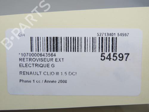 Left mirror RENAULT CLIO III (BR0/1, CR0/1) 1.5 dCi (C/BR0G, C/BR1G) | BP32432960C26 