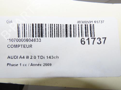 instrument-cluster-audi-a4-b8-8k2-2007-2008-2009-2010-2011-2012-2013-2014-2015-2016-2017-39997062 main image