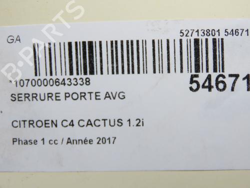 Front left lock CITROËN C4 CACTUS 1.2 THP 110 | BP33893146C98  - Image 7