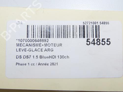Rear left window mechanism DS DS 7 Crossback (J4_, JR_, JC_) 1.5 BlueHDi 130 (JCYHZJ, JCYHZR) | BP30955840C24 