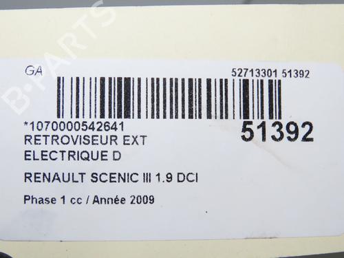 right-mirror-renault-scenic-iii-jz01_-2008-2009-2010-2011-2012-2013-2014-2015-2016-33279304 main image