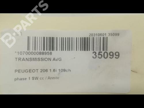 Left front driveshaft PEUGEOT 206 SW (2E/K) 1.6 16V | BP9600184M38 
