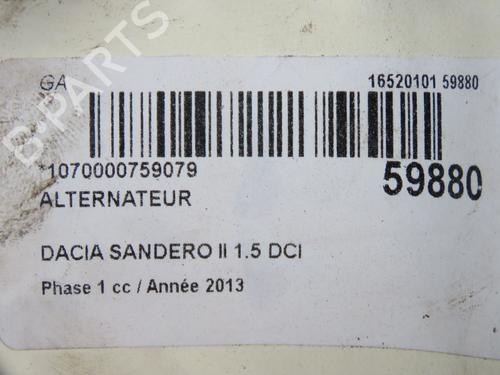 alternator-dacia-sandero-ii-2012-37499436 main image