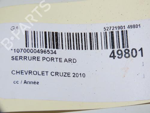 Rear right lock CHEVROLET CRUZE (J300) 1.8 | BP18351482C99 